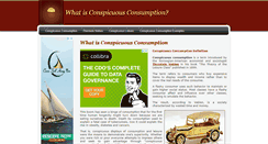 Desktop Screenshot of conspicuousconsumption.org